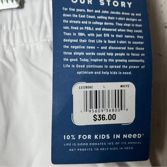 Life Is Good White Summer Style Drawstring American Flag Sandals Graphic Sz L - Picture 5 of 15